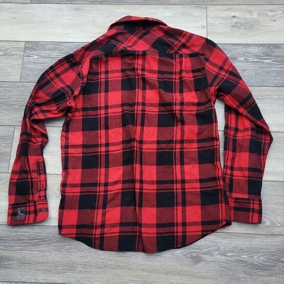 Port Authority red and black plaid shirt - Picture 6 of 8